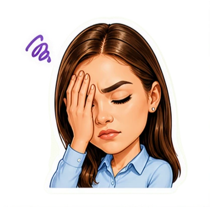 Caricature style sticker example