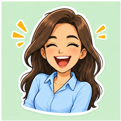 Cartoon style sticker example