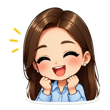 Chibi style sticker example